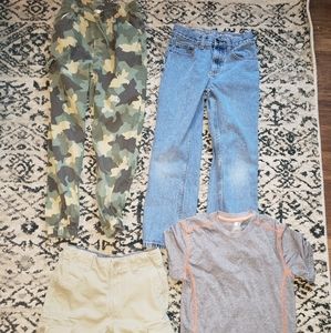 Boys bundle sz 10-12 1 shirt 1 short 2 pants/jeans